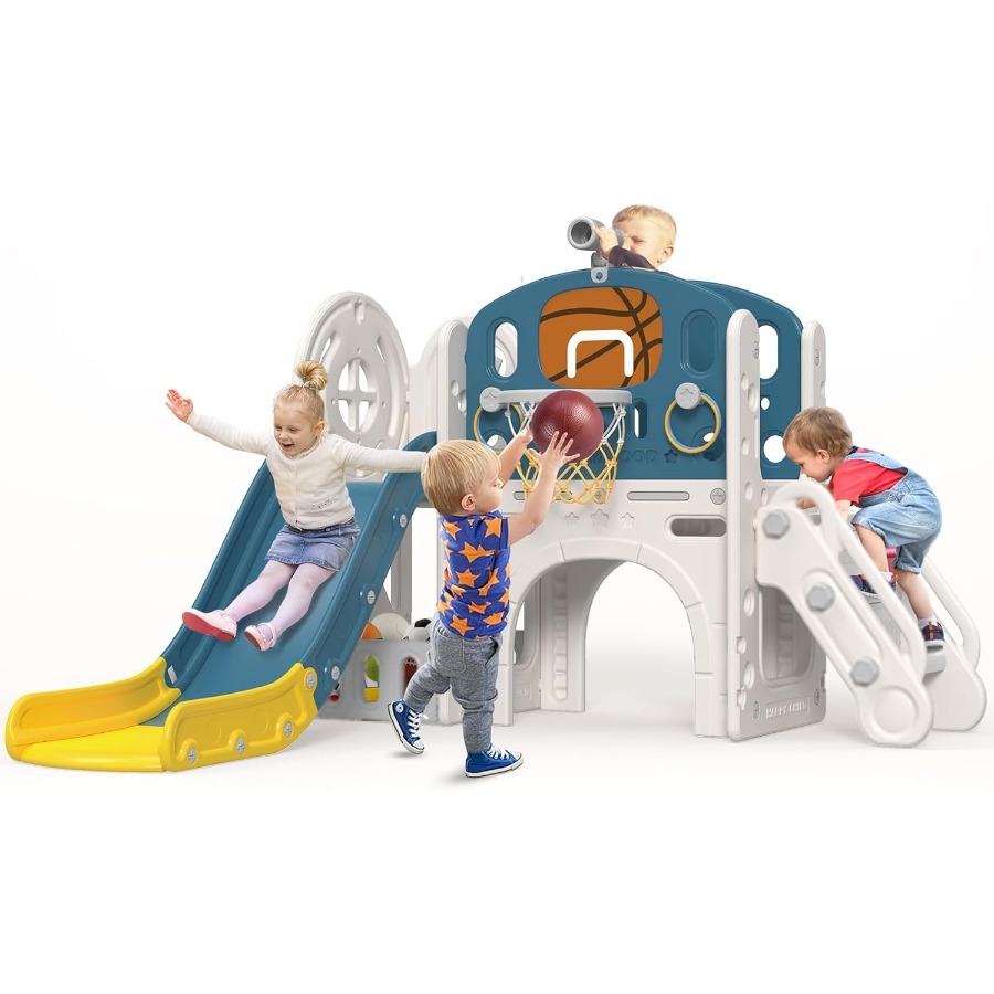 Kids Outdoor Basketball - 9 in 1 Toddler Slide Kid