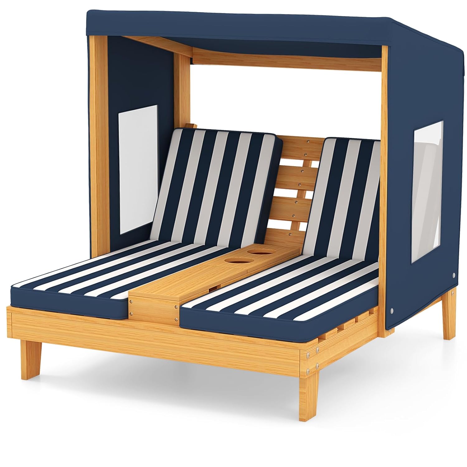 Kids Outdoor Loungers - Kids Double Chaise Lounge Outdoor, 2-Seat