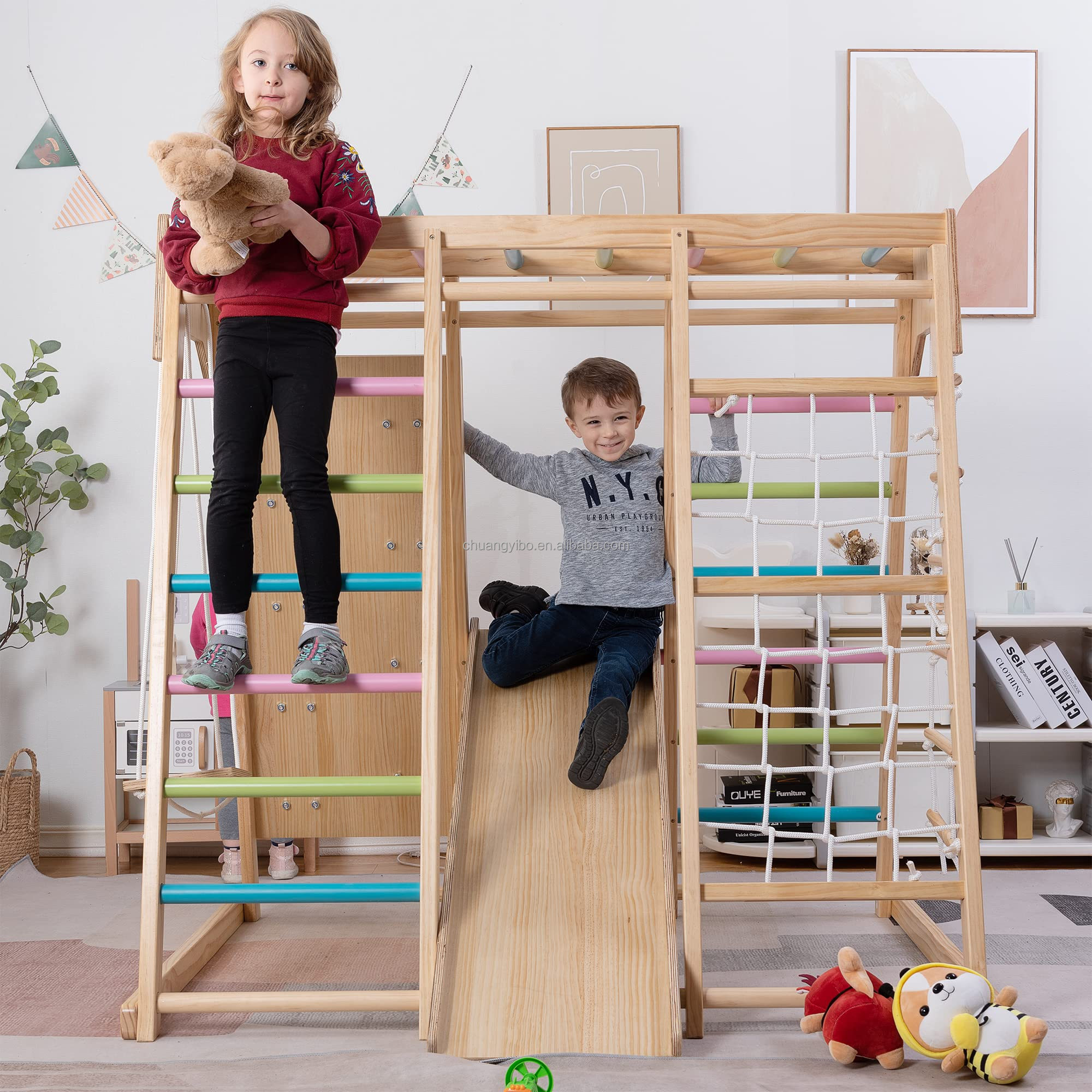 Kids Outdoor Park - Climbing Walls Amusement Park Products Wooden