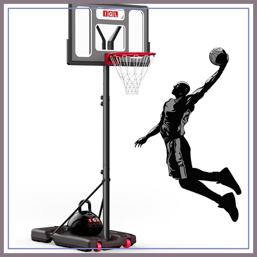 Kids Outdoor Basketball - Portable Basketball Hoop 5.6-10FT Adjustable Goal