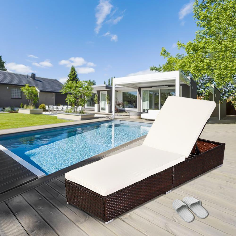 Kids Outdoor Loungers - Adjustable Pool Chaise Lounge Chair Patio