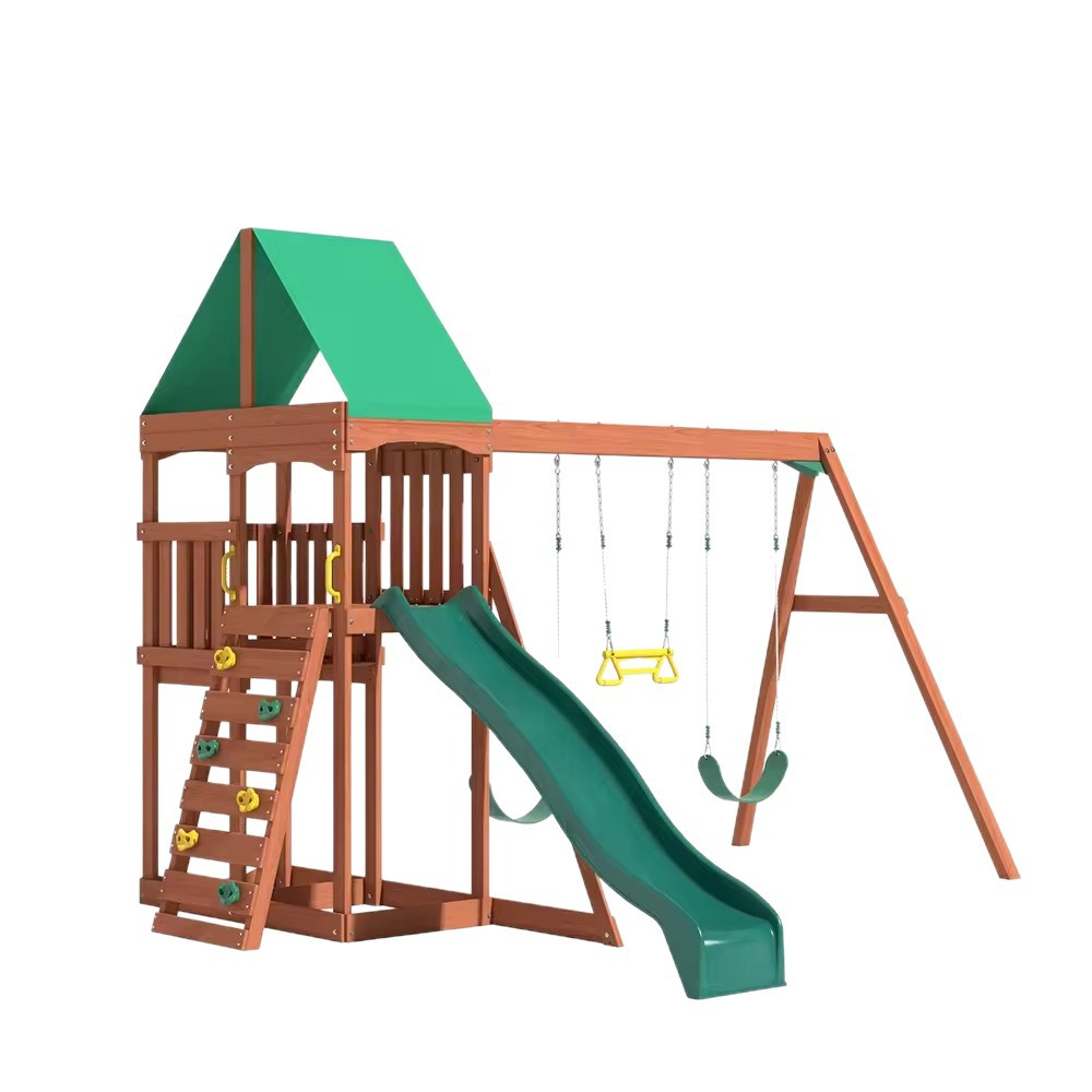 Kids Outdoor Swing - Children Swing Kids Wooden Garden Swing
