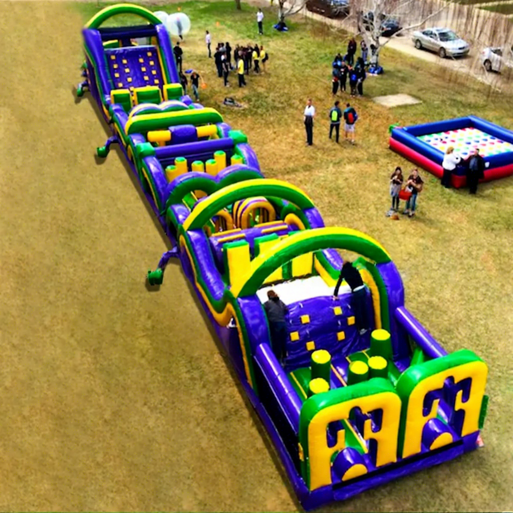 Kids Outdoor Obstacle Course Equipment - Outdoor Obstacle Course Bouncer Castle Sports