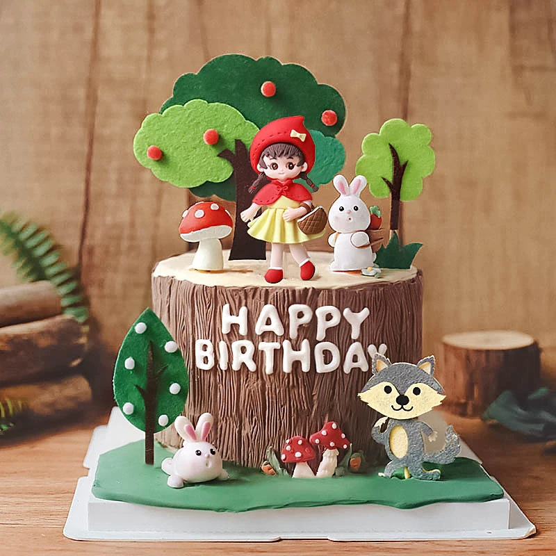 Kids Outdoor Merry Go Round - Baking Cake Decoration Kids Girl Wolf