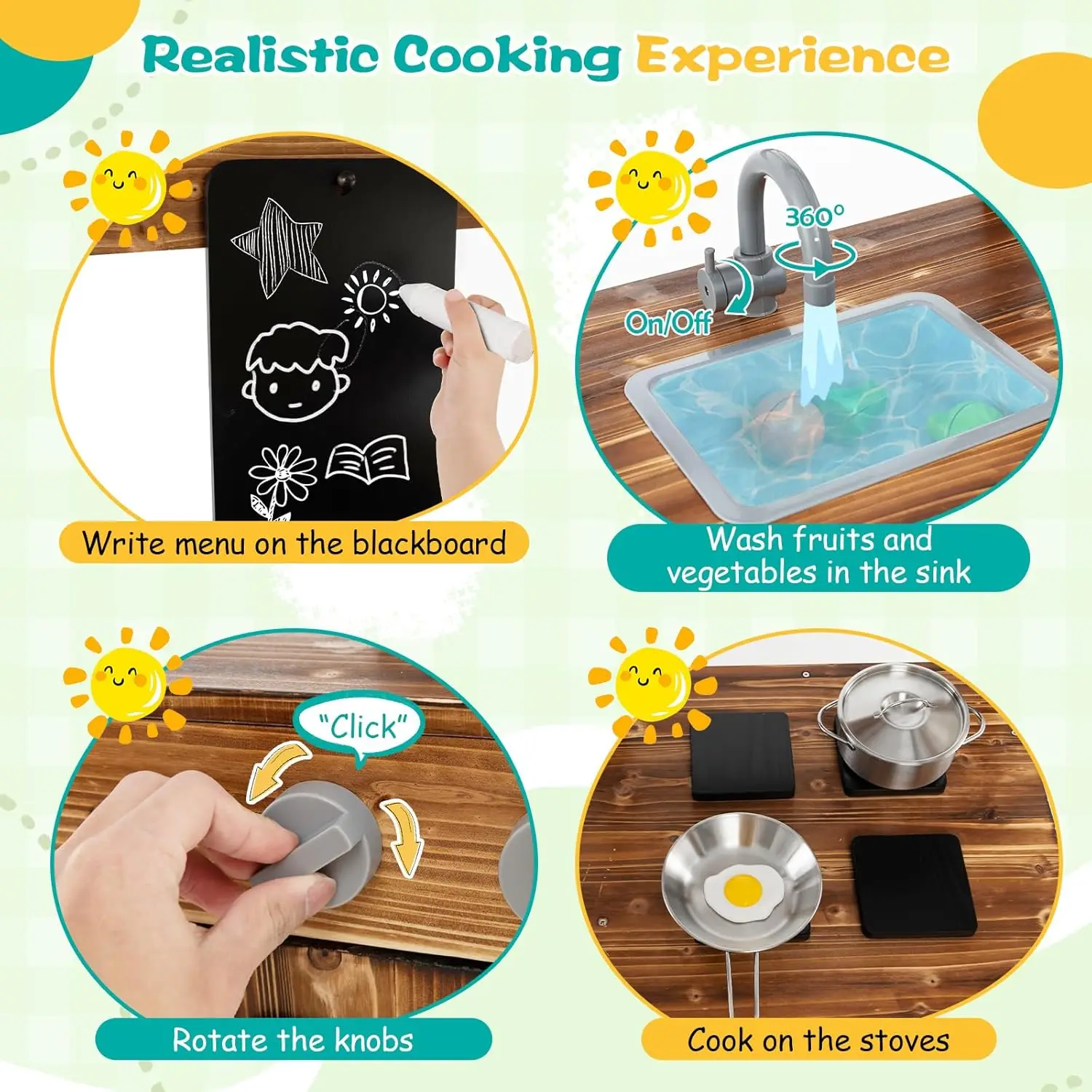 Outdoor Play Kitchen with Cano – обзор и цена Kids Outdoor Chalkboard