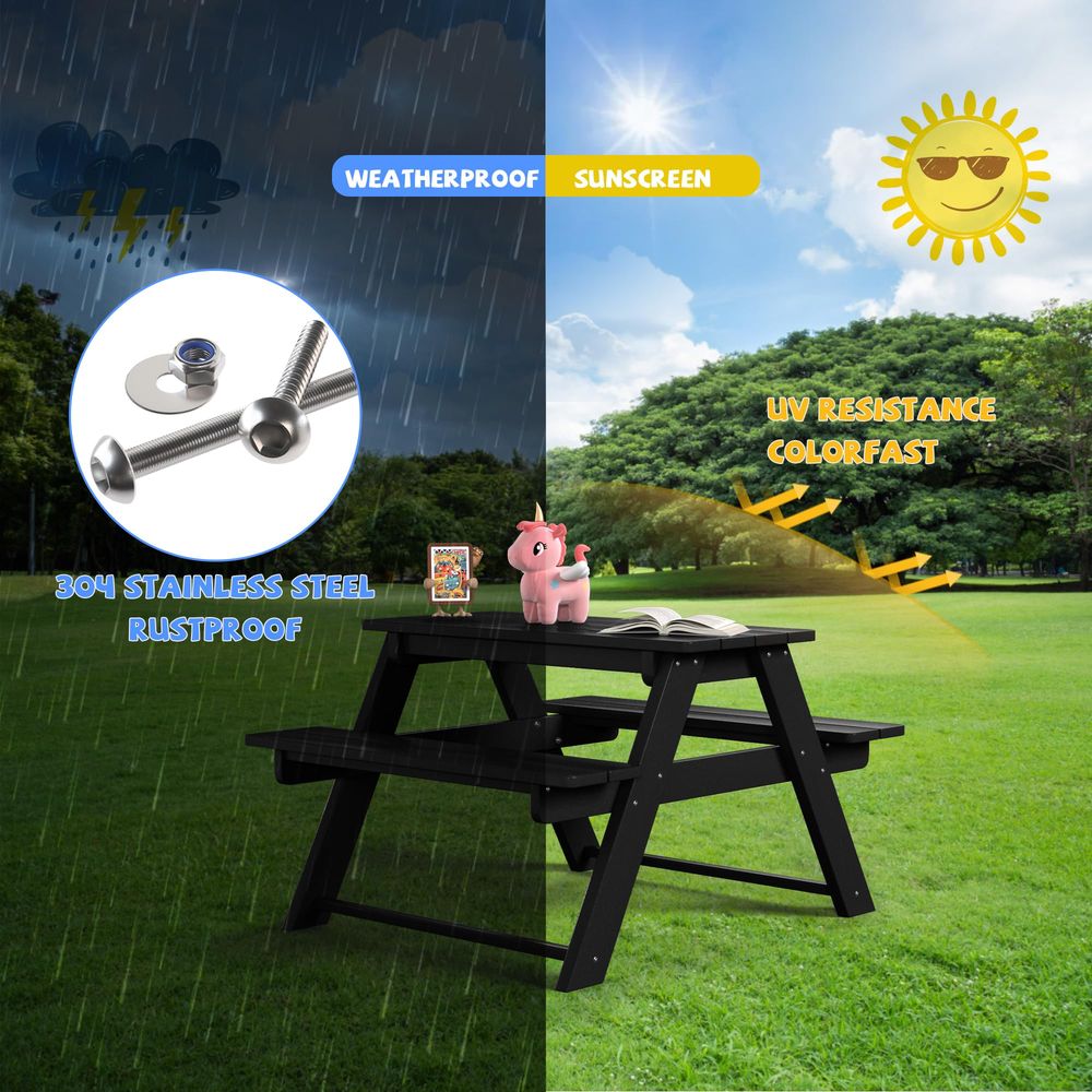 Kids Picnic Table, HDPE All We – обзор и цена Kids Outdoor Chair And Table
