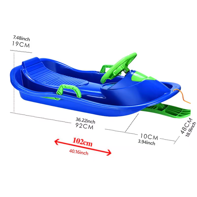 Kids Snow Sled With Steering W – обзор и цена Kids Unique Outdoor Toys