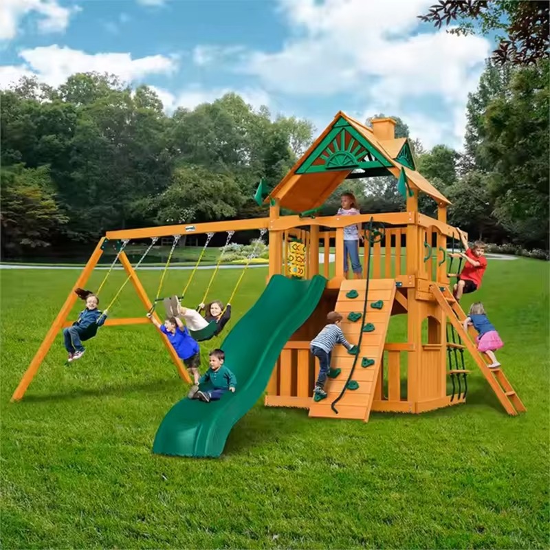 Large Wooden Tower Amusement P – обзор и цена Kids Outdoor Wooden Playset