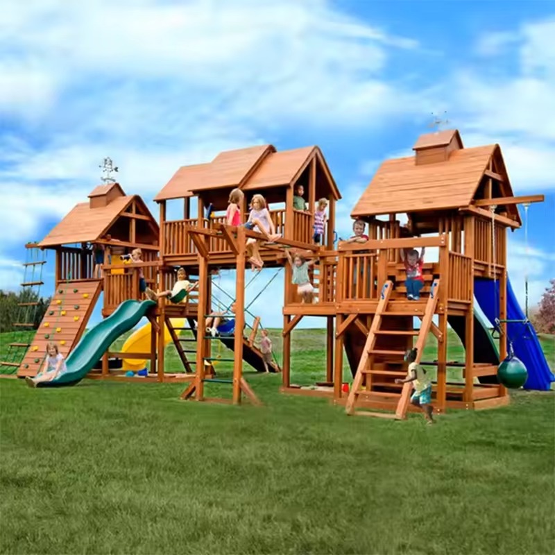 Large Wooden Tower Amusement P – обзор и цена Kids Outdoor Wooden Playset