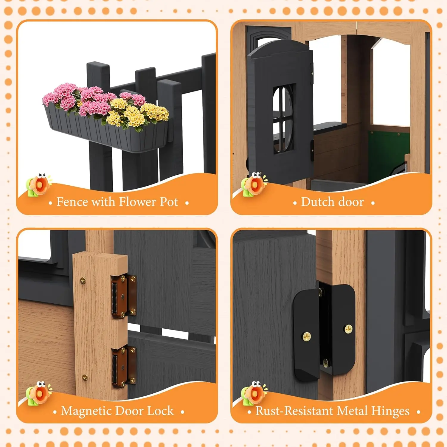 Albott Kids Outdoor Wooden Pla – обзор и цена Kids Outdoor Wooden Playhouse