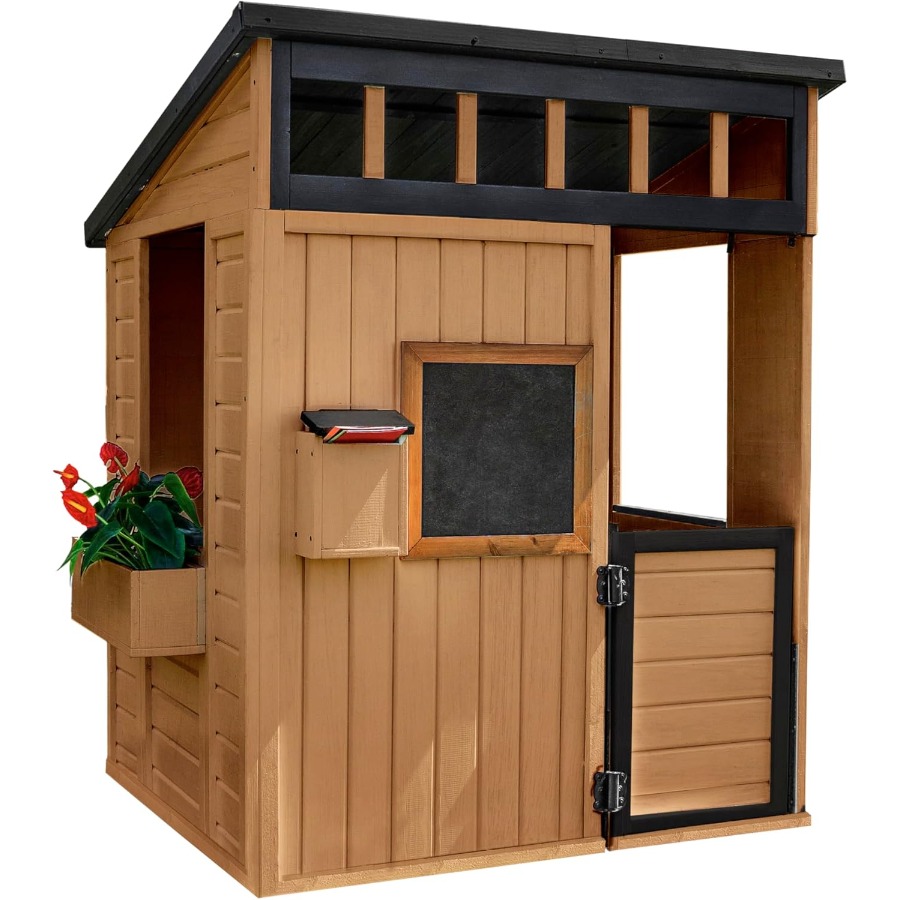 Wooden Kids Playhouse with Pla – обзор и цена Kids Outdoor Chalkboard
