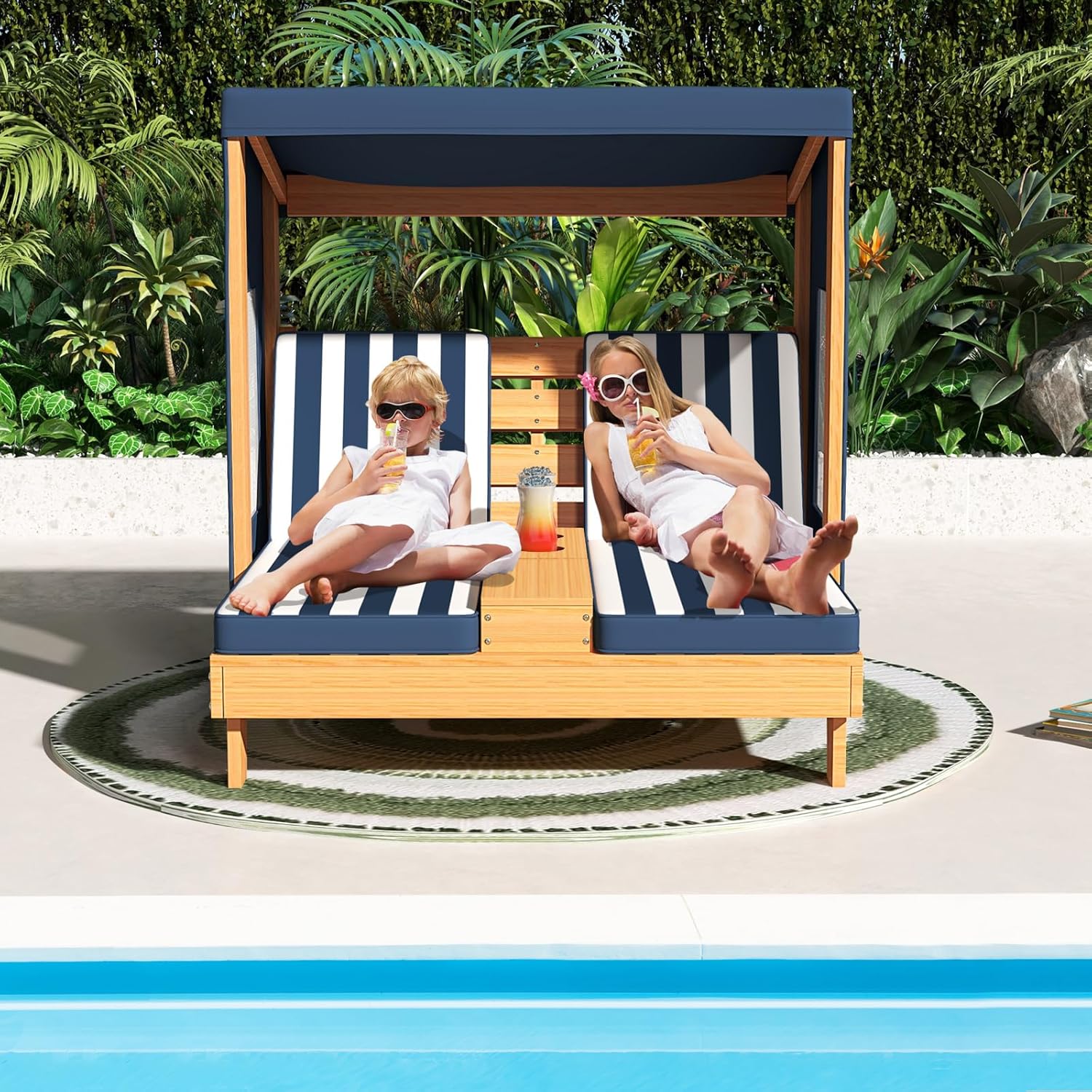Kids Double Chaise Lounge Outd – обзор и цена Kids Outdoor Loungers