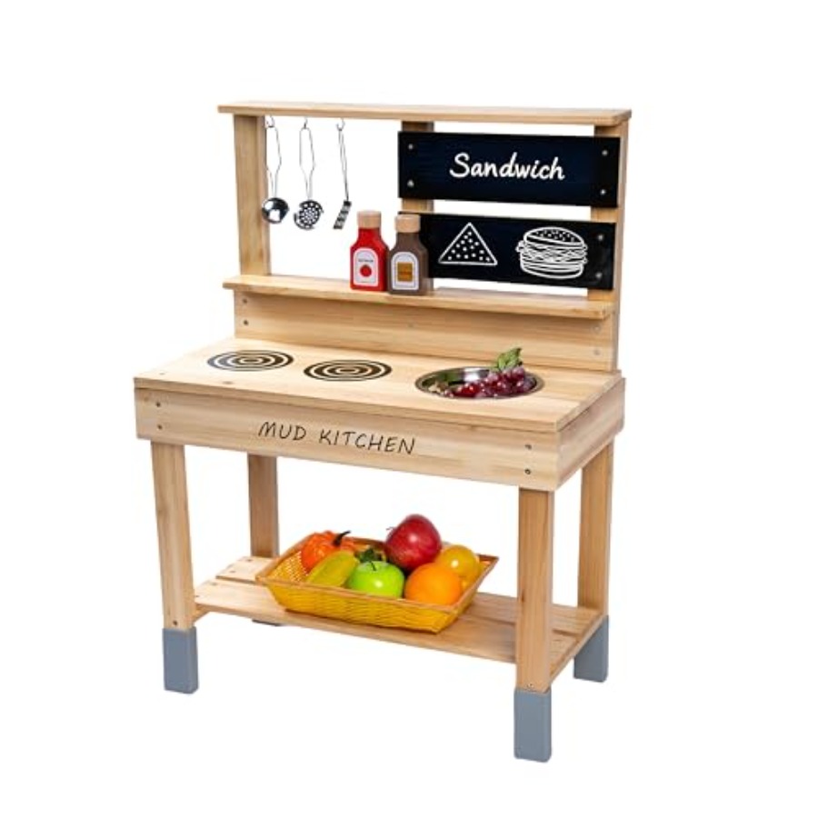 Outdoor wooden mud kitchen for – обзор и цена Kids Outdoor Sink