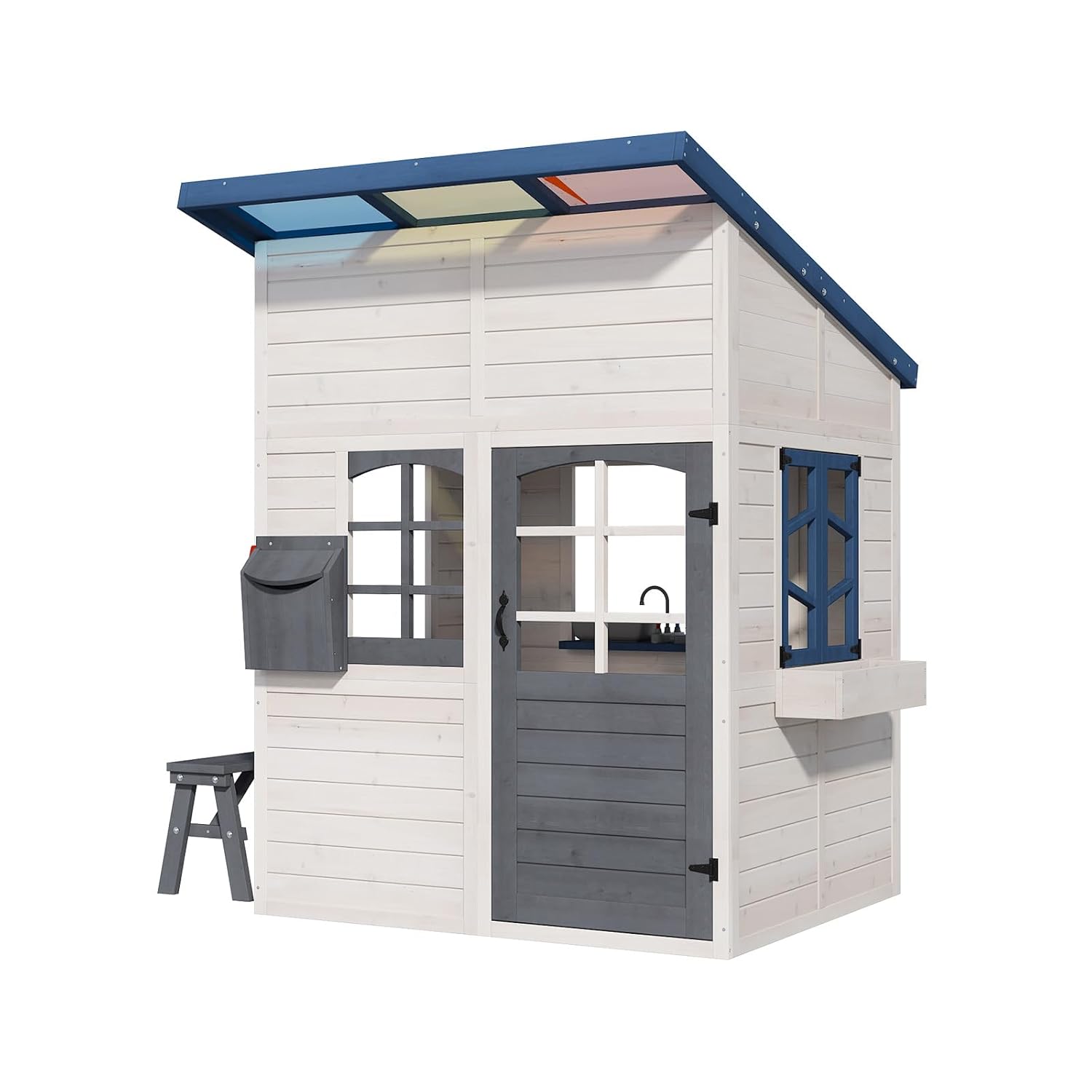 Wooden Kids Outdoor Playhouse  – обзор и цена Kids Outdoor Wooden Playset