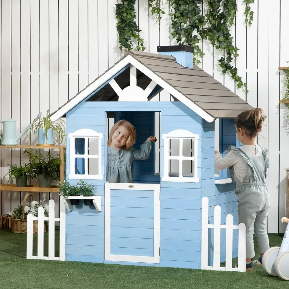 Playhouse For Kids Outdoor Cou – обзор и цена Kids Outdoor Wooden Playhouse