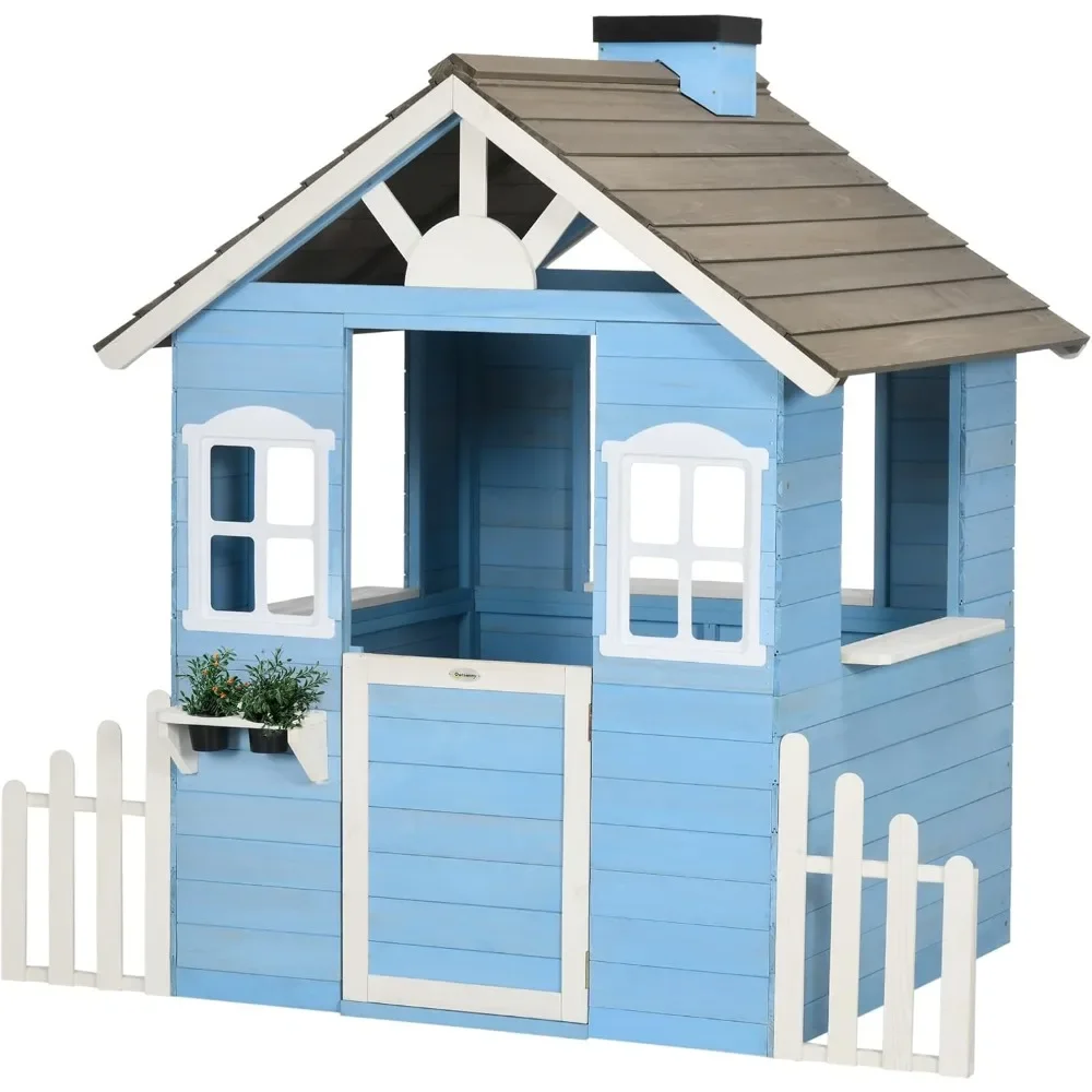 Playhouse For Kids Outdoor Cou – обзор и цена Kids Outdoor Wooden Playhouse