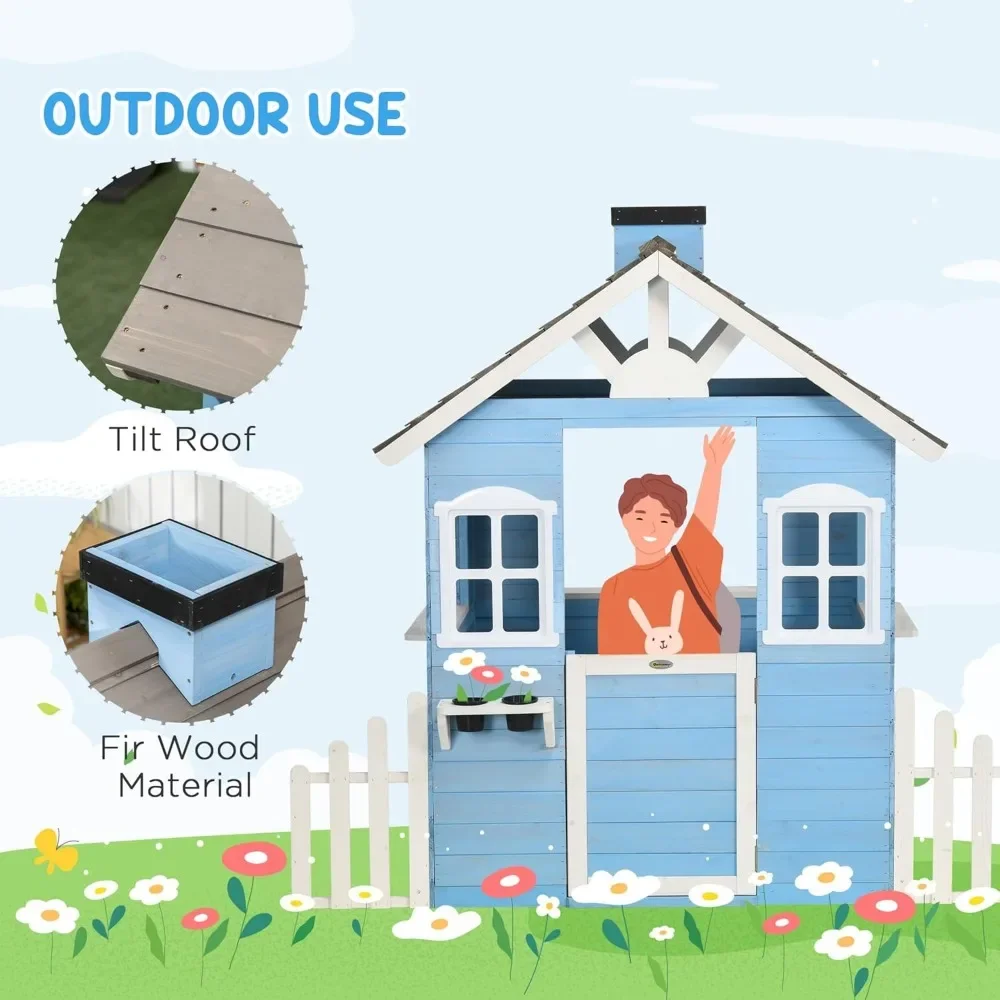 Playhouse For Kids Outdoor Cou – обзор и цена Kids Outdoor Wooden Playhouse