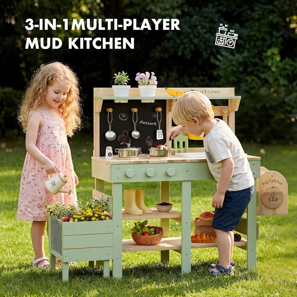 Kids Outdoor Mud Kitchen with  – обзор и цена Kids Outdoor Sink