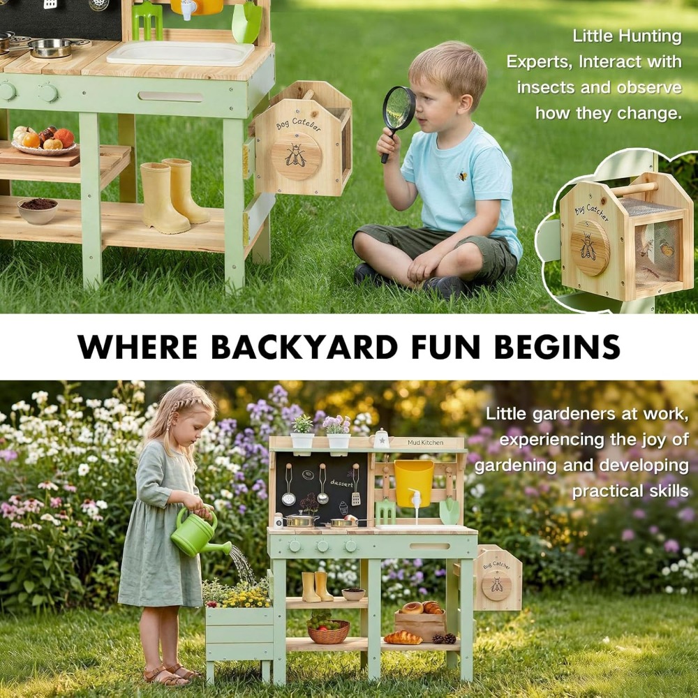 Kids Outdoor Mud Kitchen with  – обзор и цена Kids Outdoor Sink
