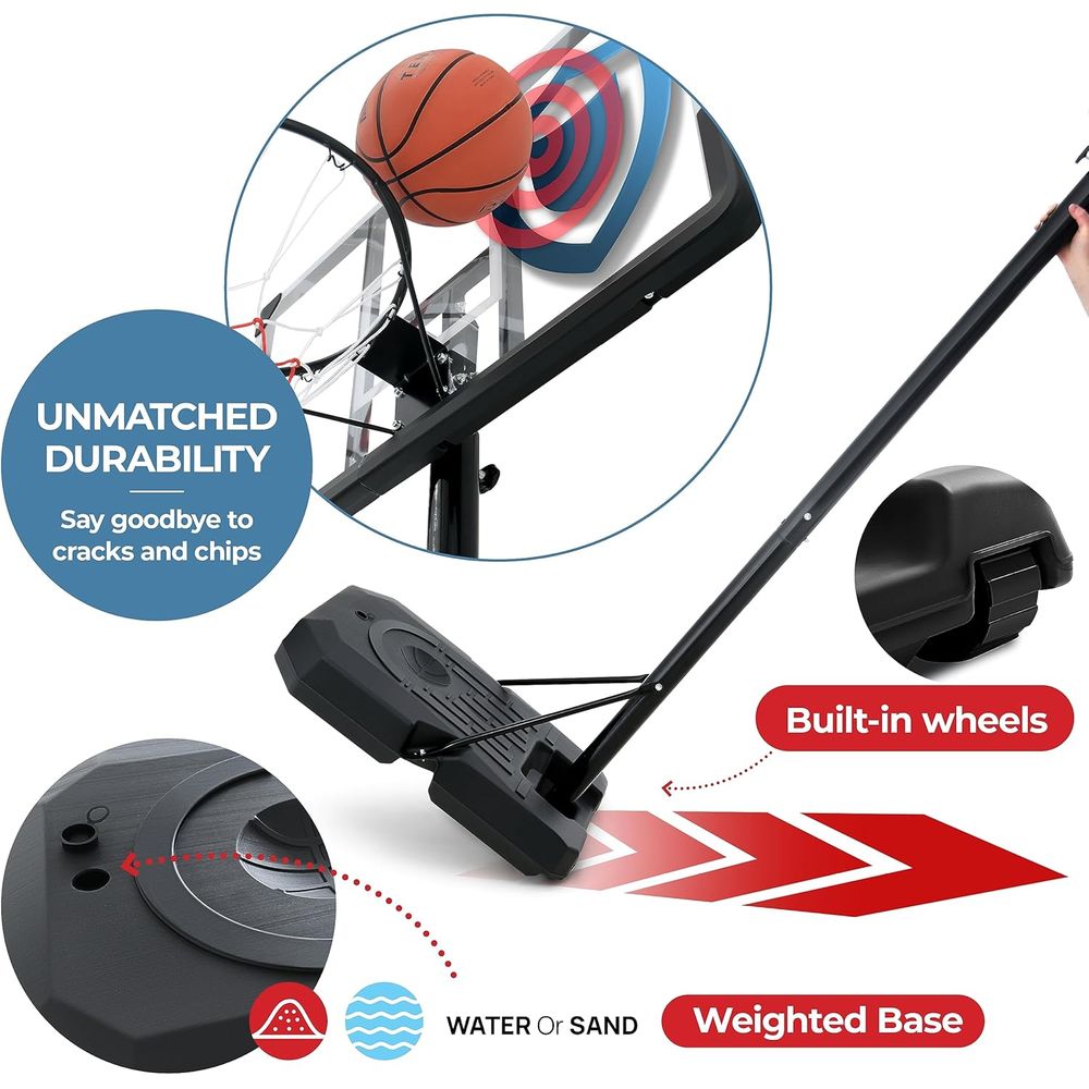 Adjustable 44 Shatterproof Bac – обзор и цена Kids Outdoor Basketball
