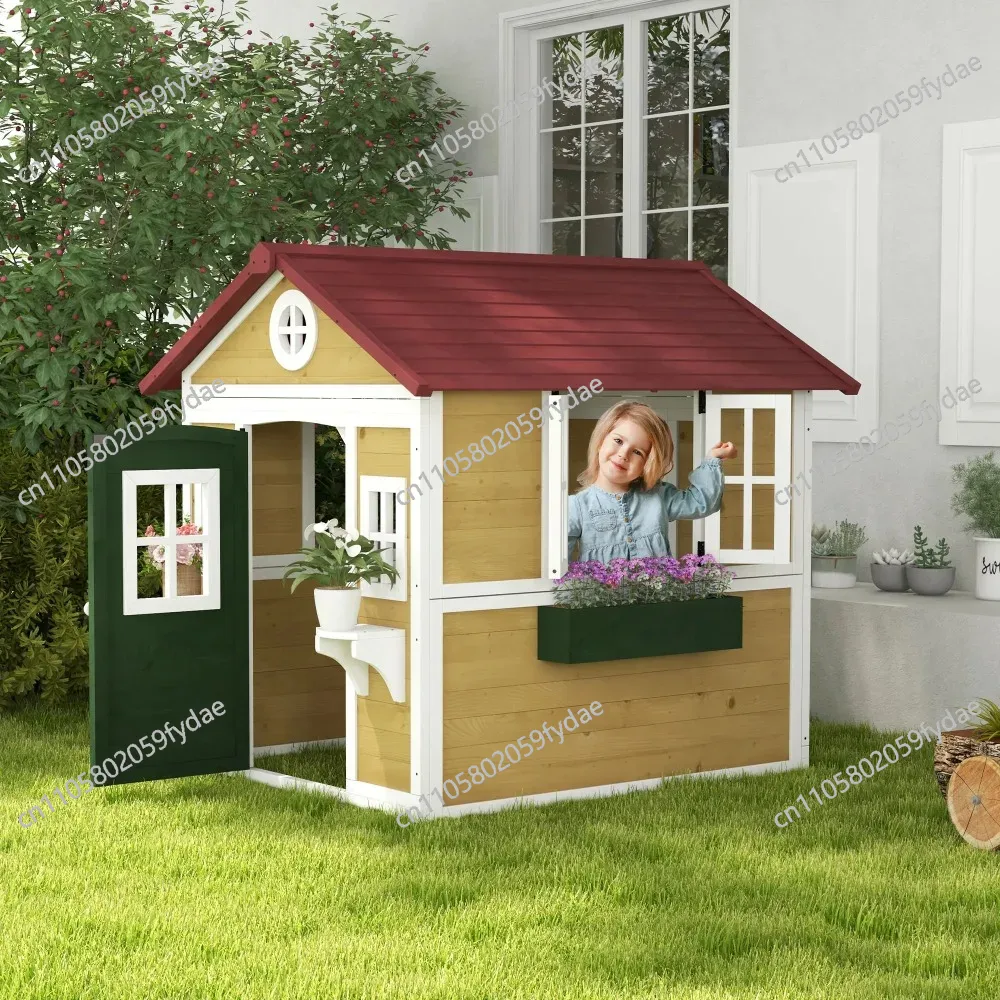 Outdoor Kids Playhouse, Wooden – обзор и цена Kids Outdoor Wooden Playhouse