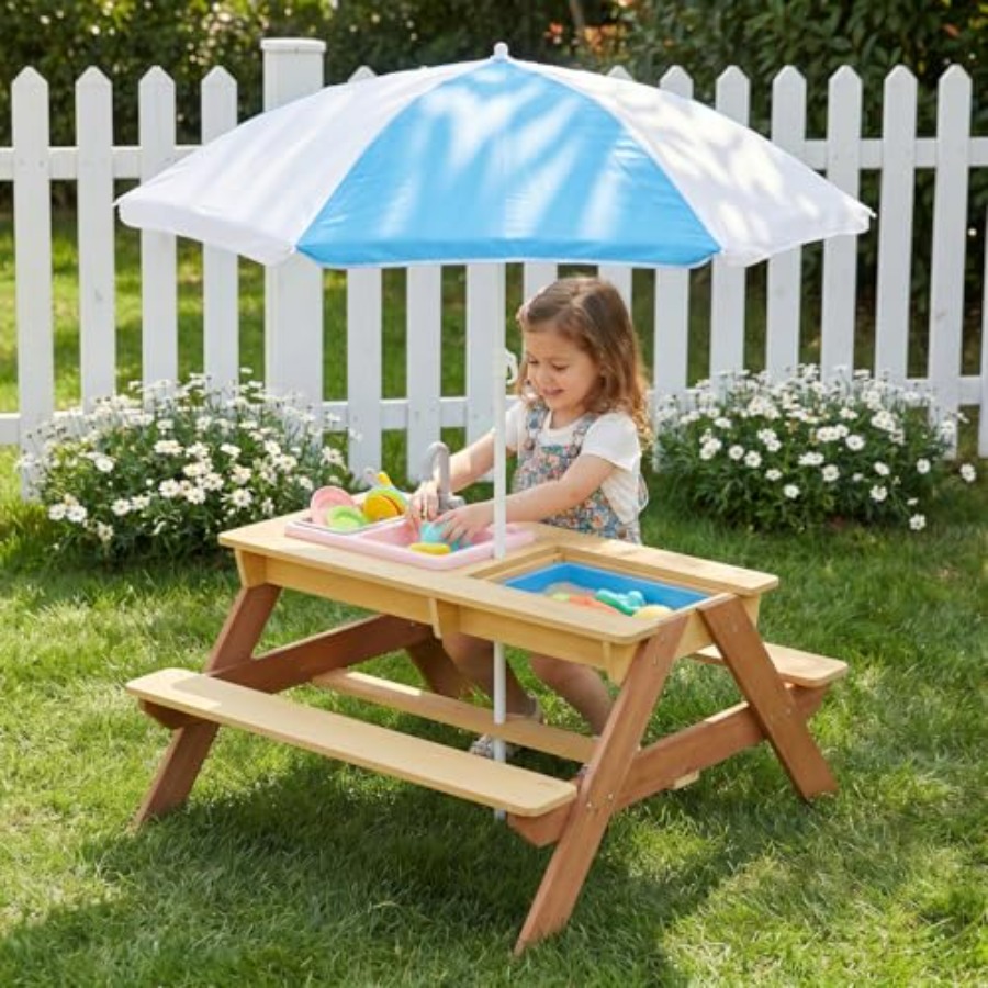 Outdoor kids picnic table with – обзор и цена Kids Outdoor Sink