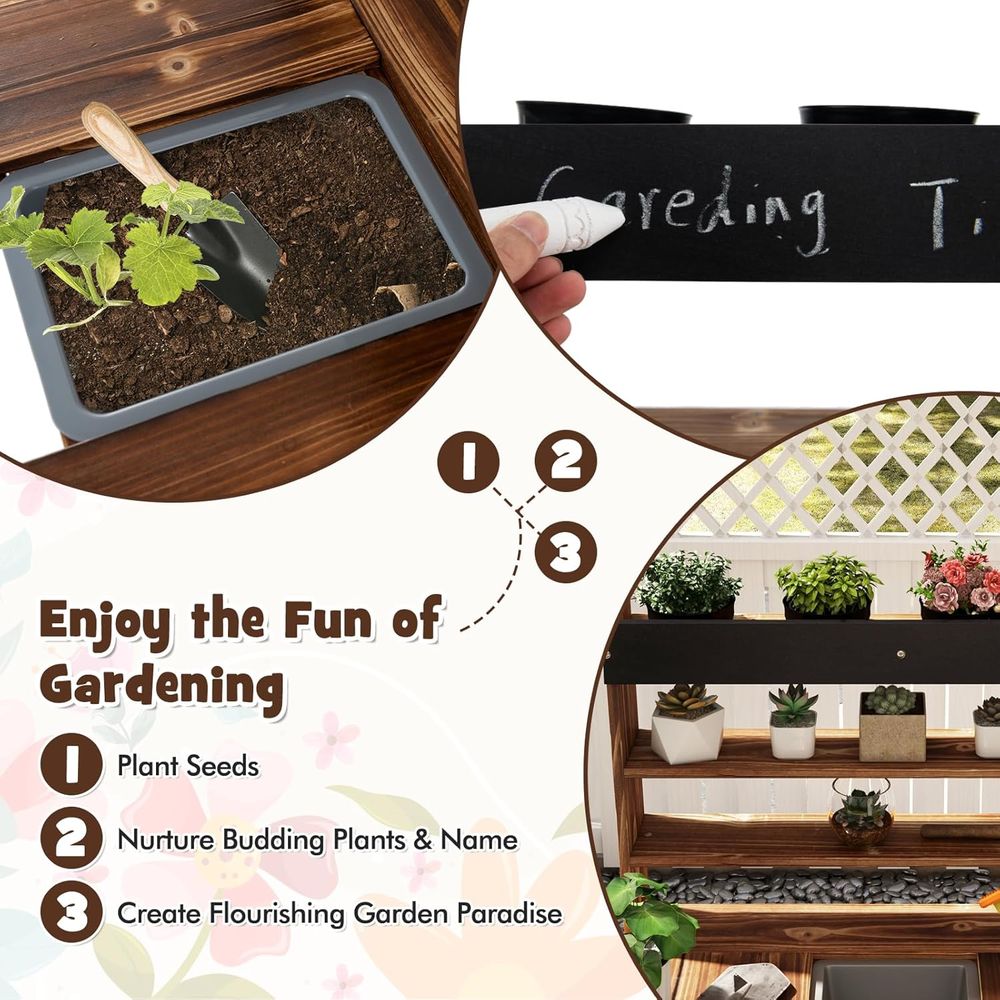Wooden Kids Gardening Bench wi – обзор и цена Kids Outdoor Chalkboard
