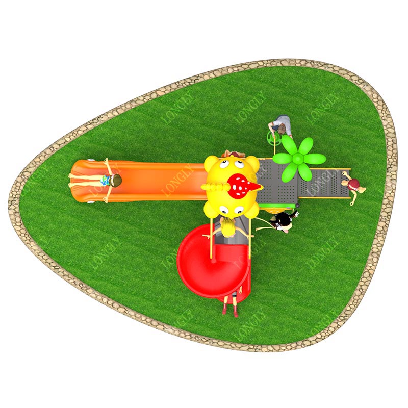 Commercial Plastic Slide 450x2 – обзор и цена Kids Outdoor Park