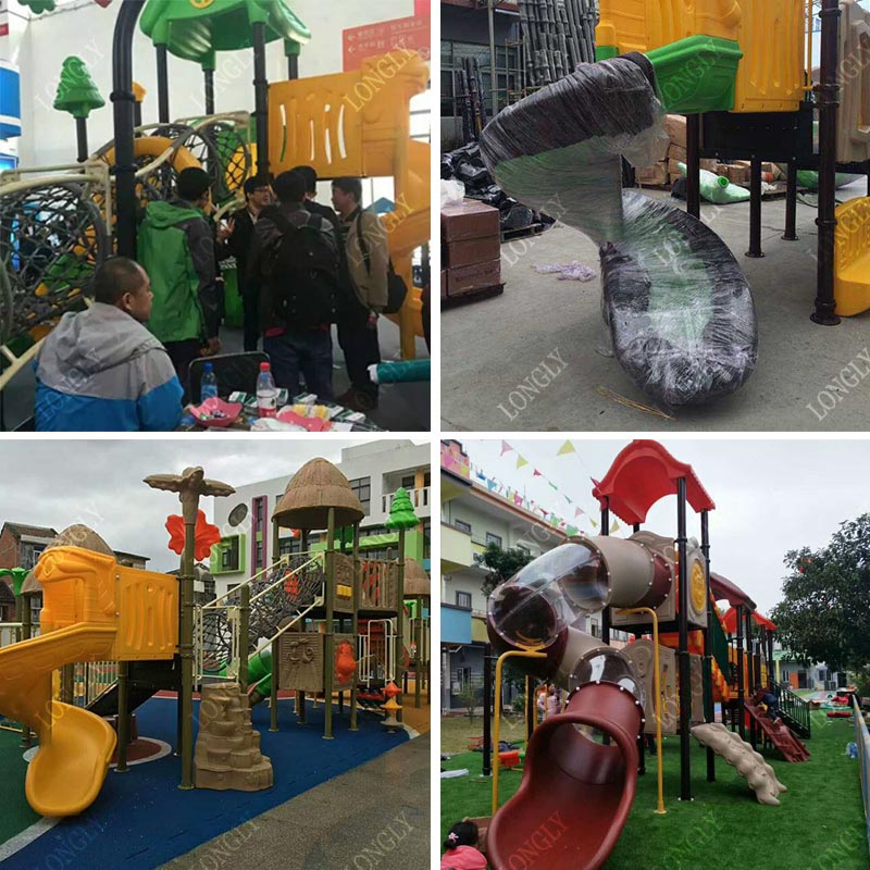 Commercial Plastic Slide 450x2 – обзор и цена Kids Outdoor Park