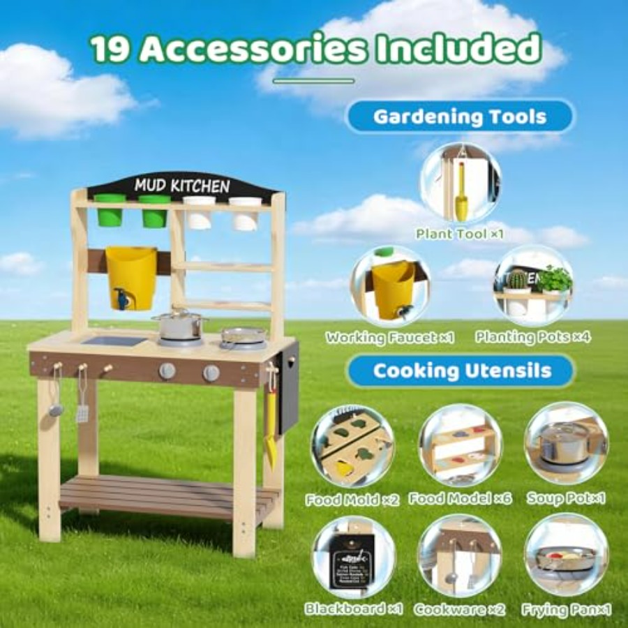 Outdoor mud kitchen for kids:  – обзор и цена Kids Outdoor Sink