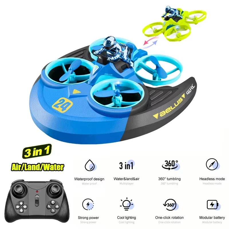 3-in-1 Land Air Sea RC Aircraf – обзор и цена Kids Outdoor Quad