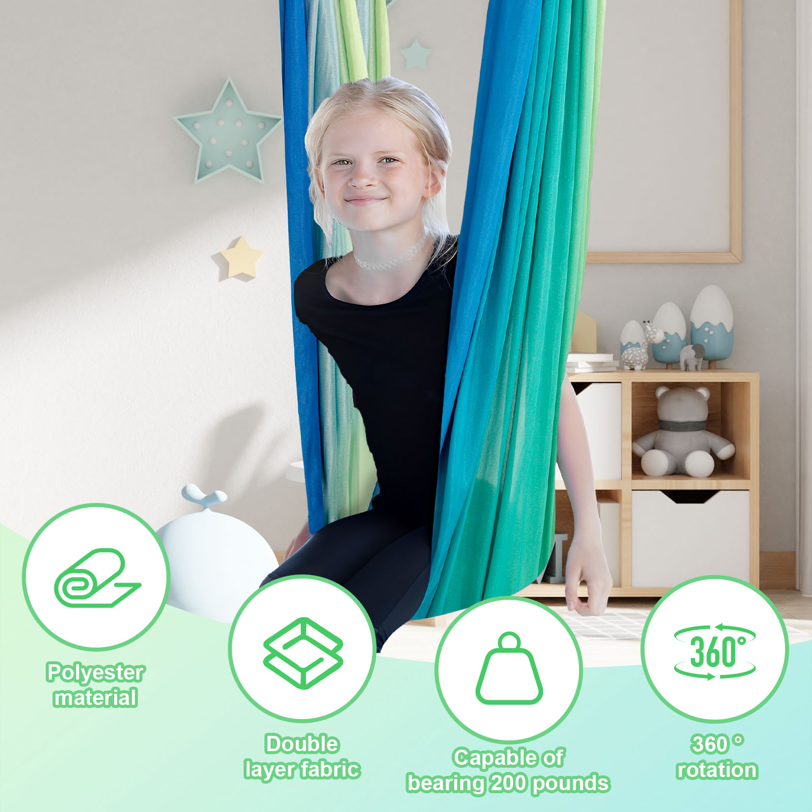 Kids Sensory Swings Double Lay – обзор и цена Kids Outdoor Swing And Slide