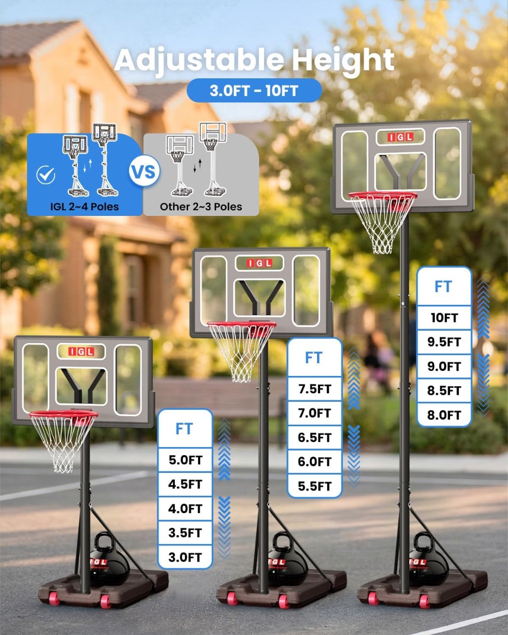 Portable Basketball Hoop 5.6-1 – обзор и цена Kids Outdoor Basketball