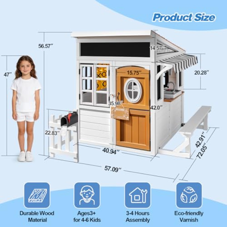 Outdoor playhouse for kids 3-1 – обзор и цена Kids Outdoor Chalkboard