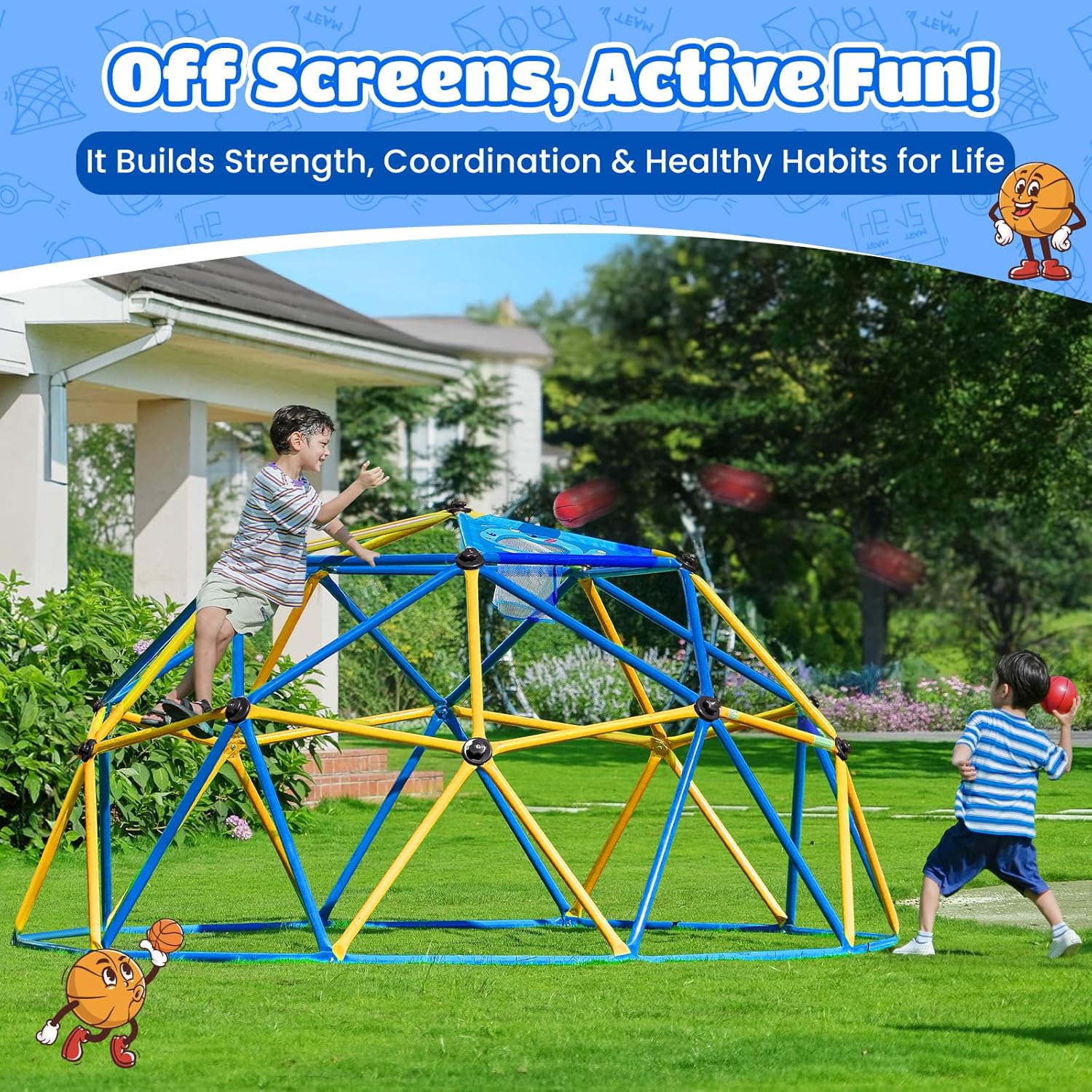 Zupapa 10FT Climbing Dome, Out – обзор и цена Kids Outdoor Jungle Gym Dome