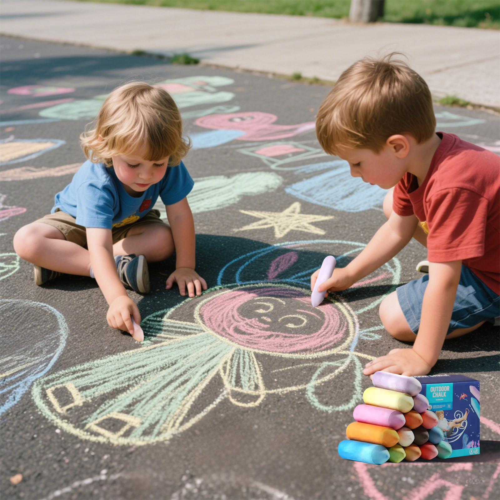 Washable Jumbo Sidewalk Colors – обзор и цена Kids Outdoor Chalkboard