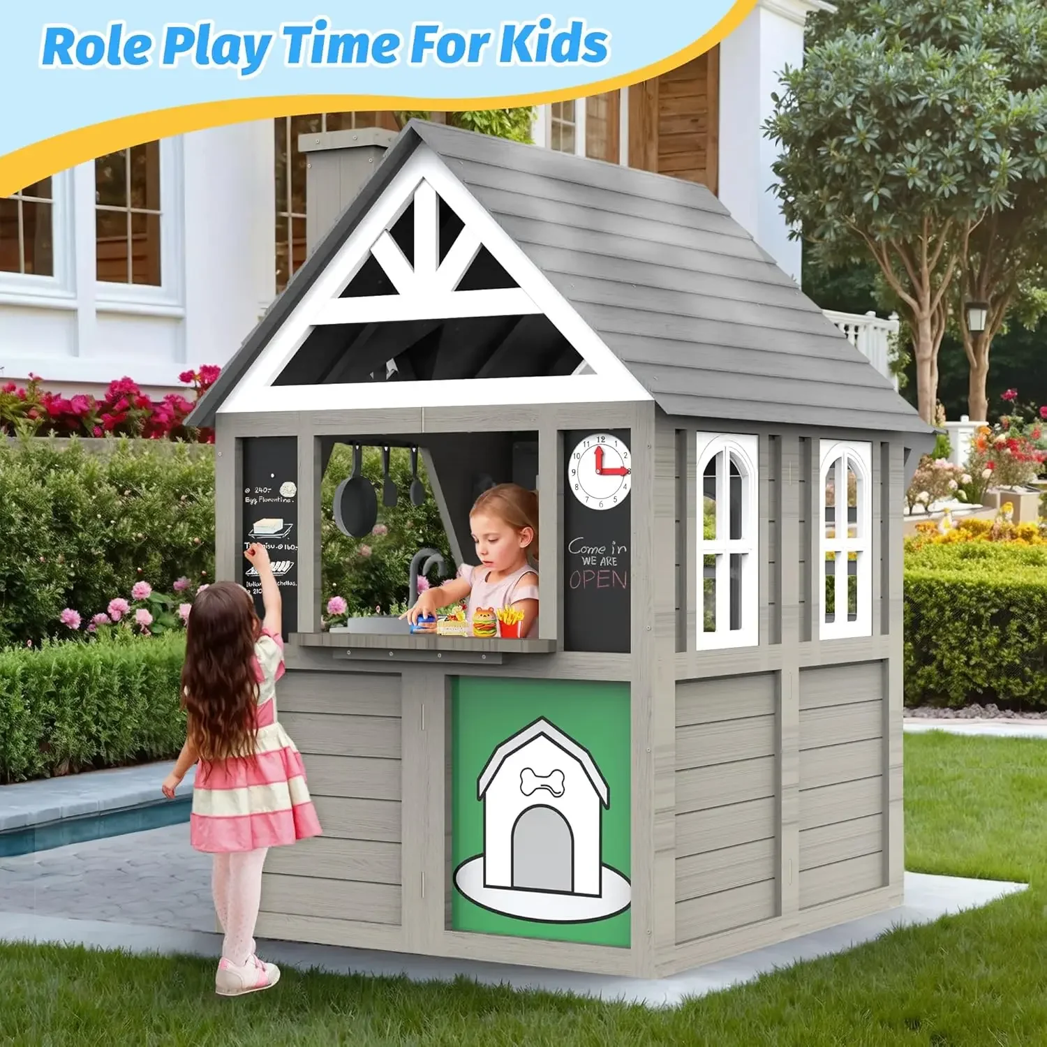 Kids Outdoor Playhouse,Cedar G – обзор и цена Kids Outdoor Sink