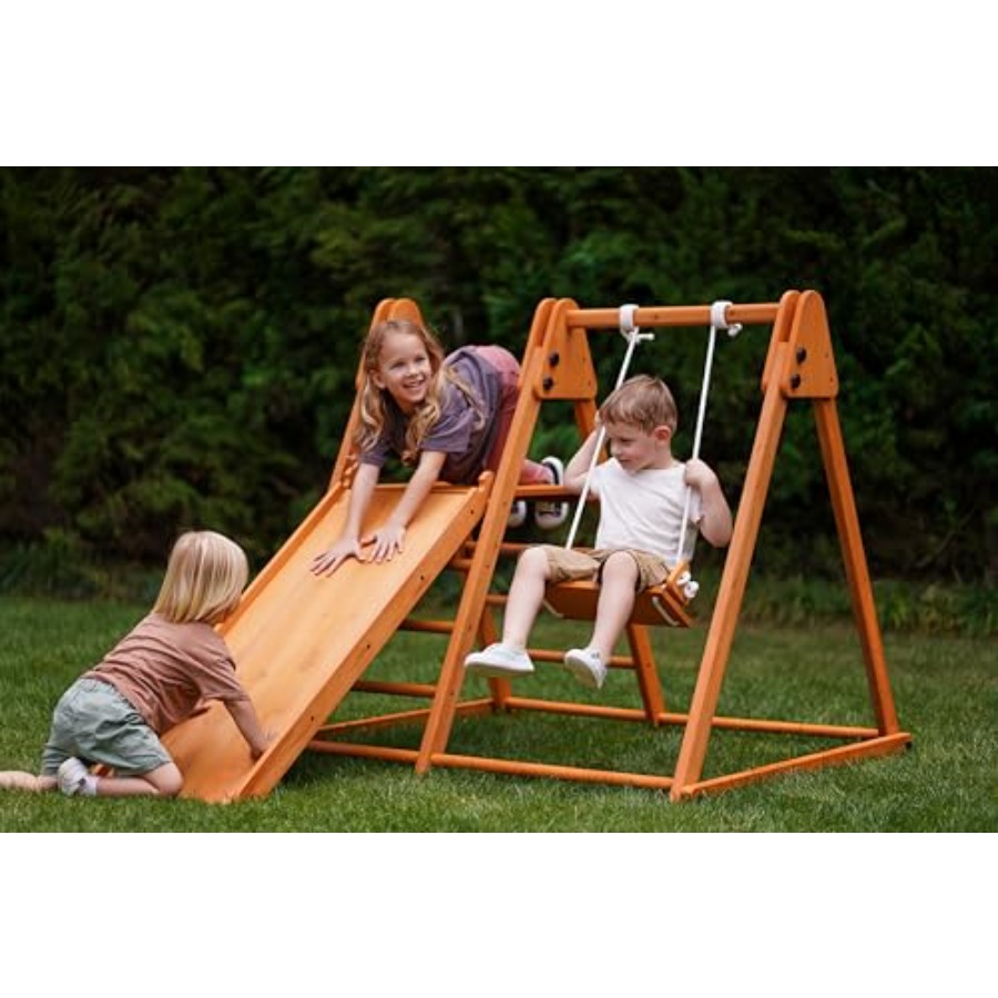 Outdoor jungle gym for kids 18 – обзор и цена Kids Outdoor Wooden Playset