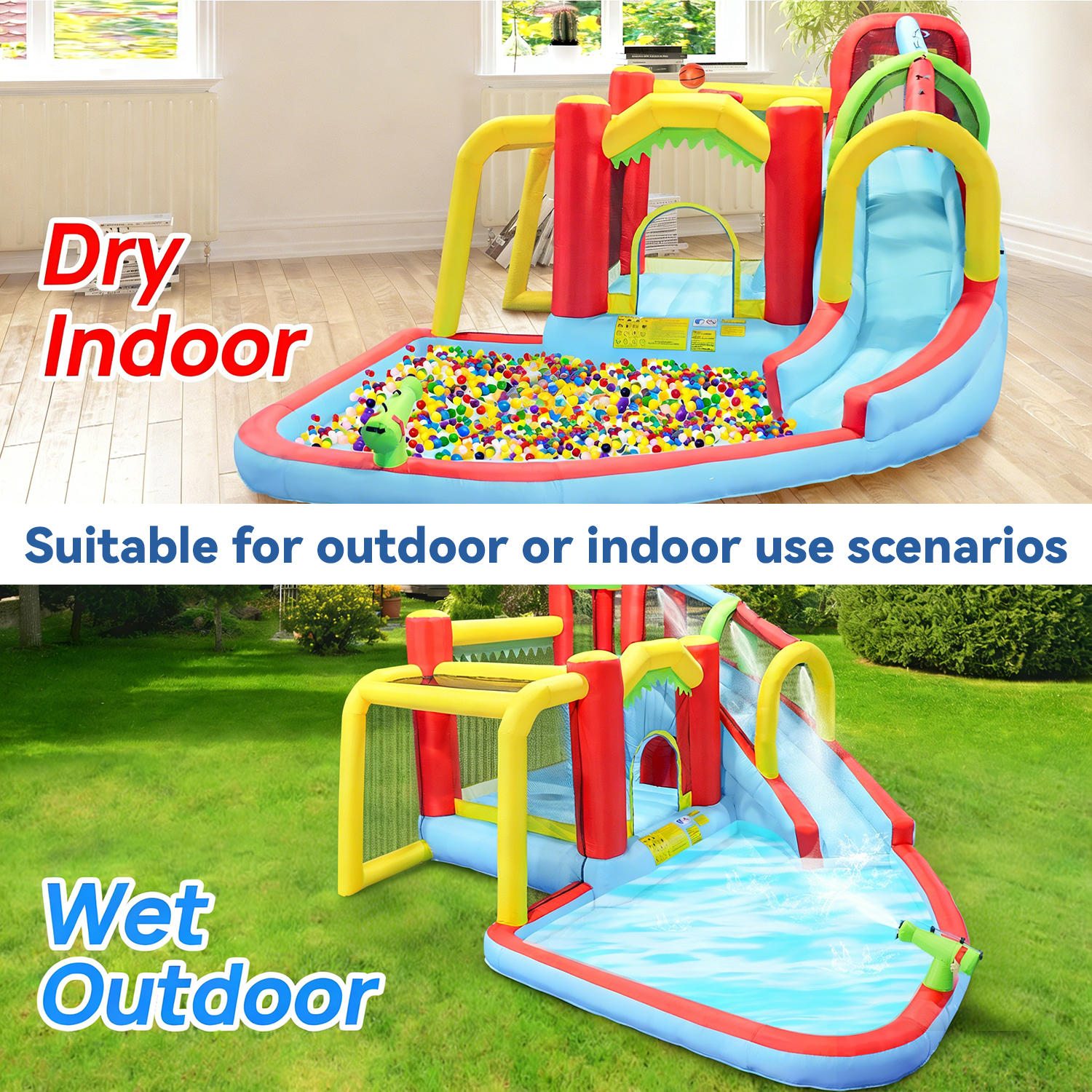 7in1 Inflatable Water Slide Pa – обзор и цена Kids Outdoor Park