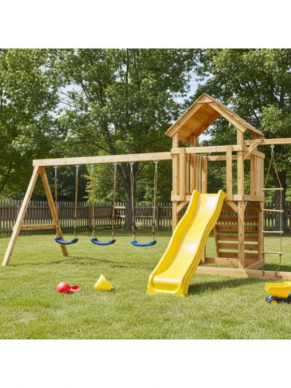 Children Swing Kids Wooden Gar – обзор и цена Kids Outdoor Swing