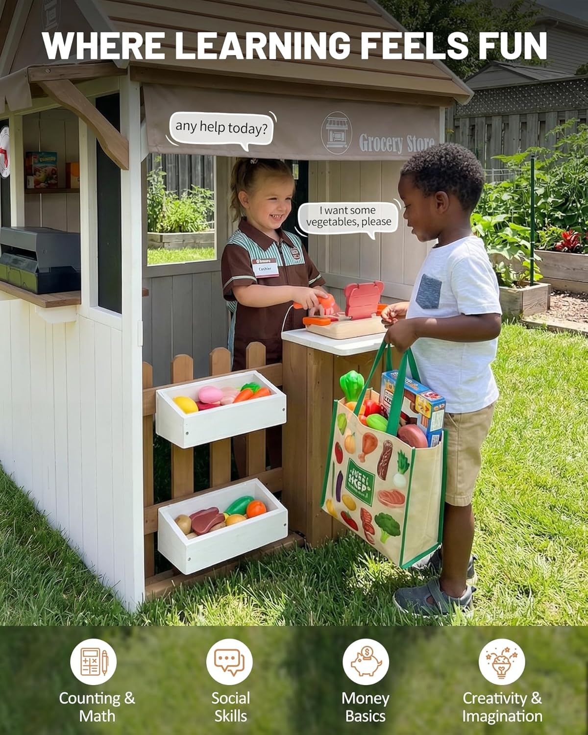 2-in-1 Cedar Wooden Kids Outdo – обзор и цена Kids Outdoor Chalkboard