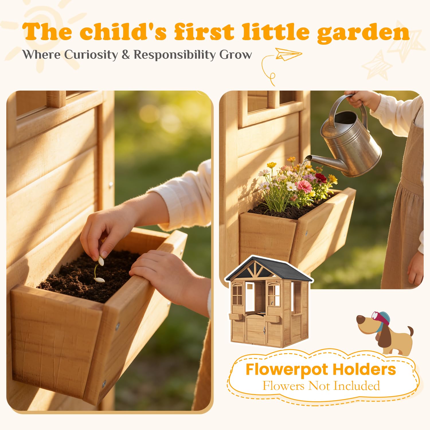 Wooden Kids Playhouse Outdoor  – обзор и цена Kids Outdoor Sink