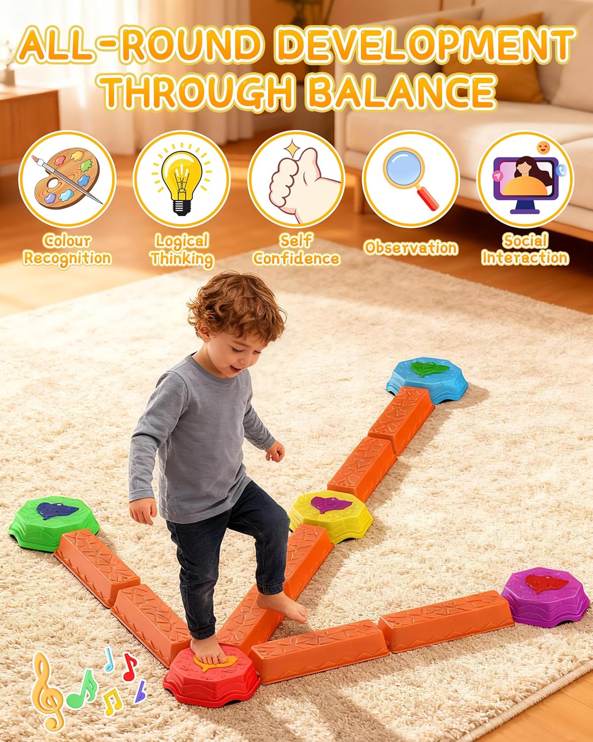 Light Up Musical Balance Beam  – обзор и цена Kids Outdoor Balance Beam