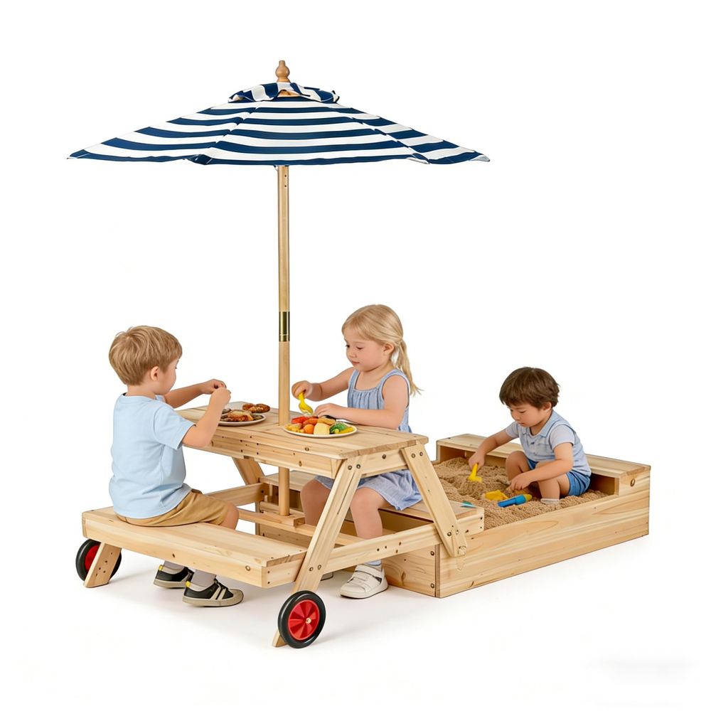 Kids Picnic Table with Sandbox – обзор и цена Kids Outdoor Chair And Table