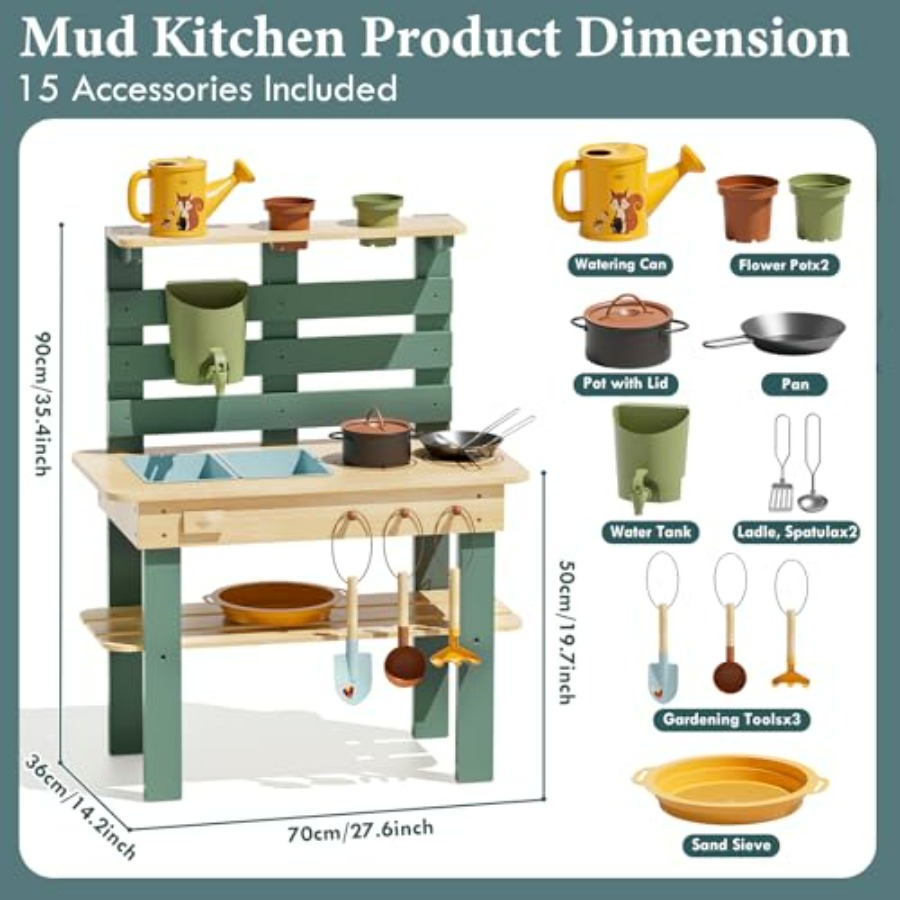 Outdoor mud kitchen for kids:  – обзор и цена Kids Outdoor Sink