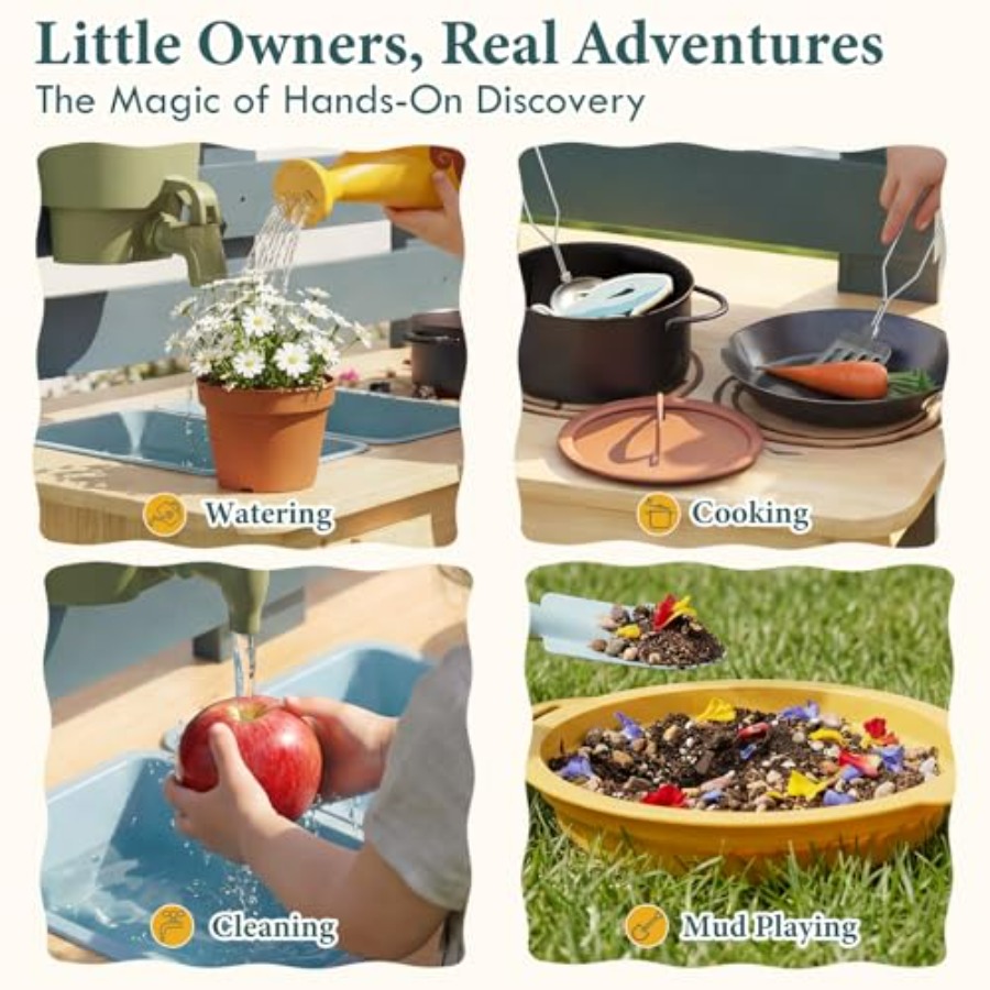 Outdoor mud kitchen for kids:  – обзор и цена Kids Outdoor Sink