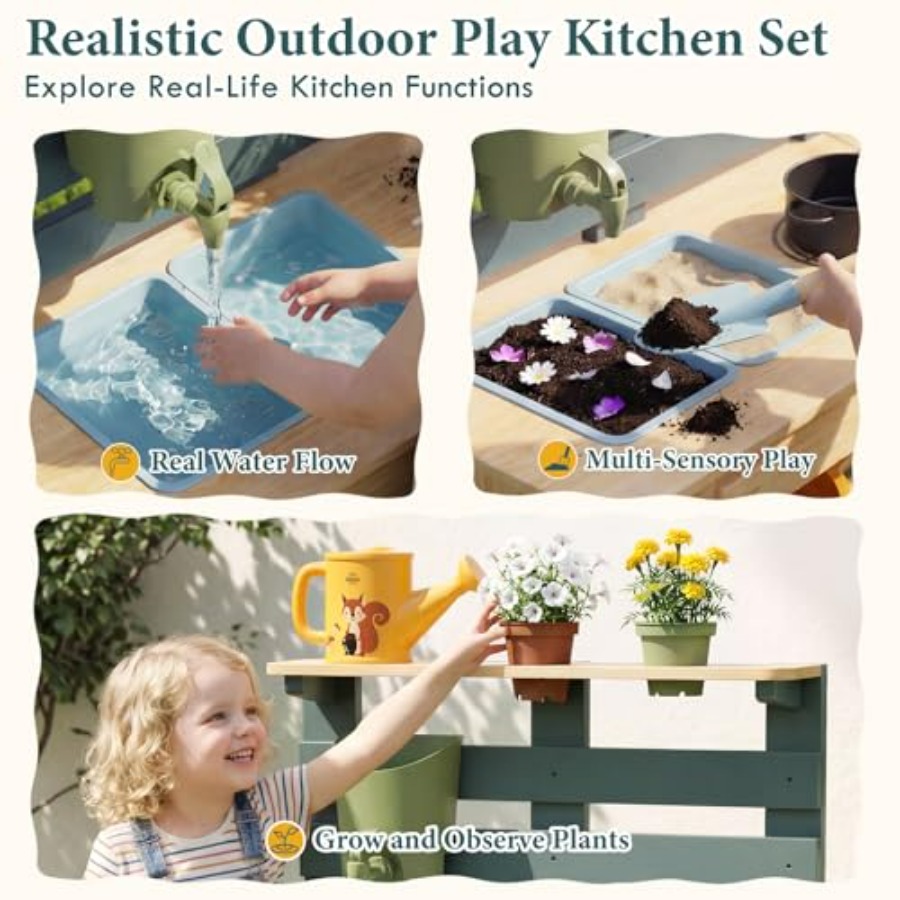 Outdoor mud kitchen for kids:  – обзор и цена Kids Outdoor Sink