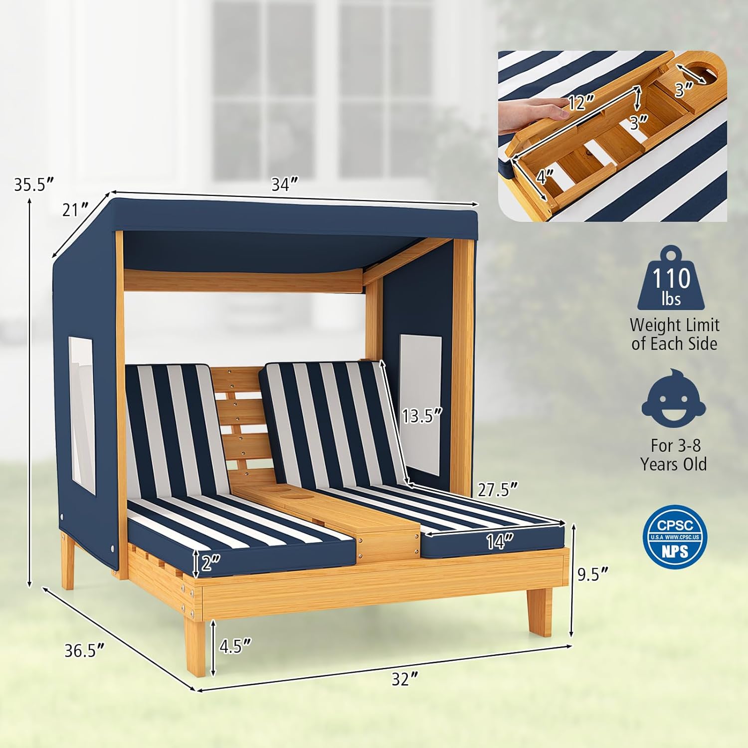 Kids Chaise Lounge Chair Outdo – обзор и цена Kids Outdoor Loungers
