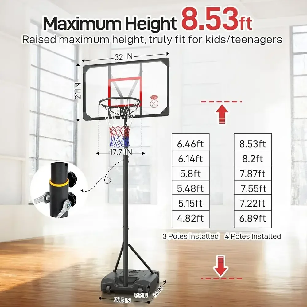 Adjustable Height Portable Bas – обзор и цена Kids Outdoor Basketball