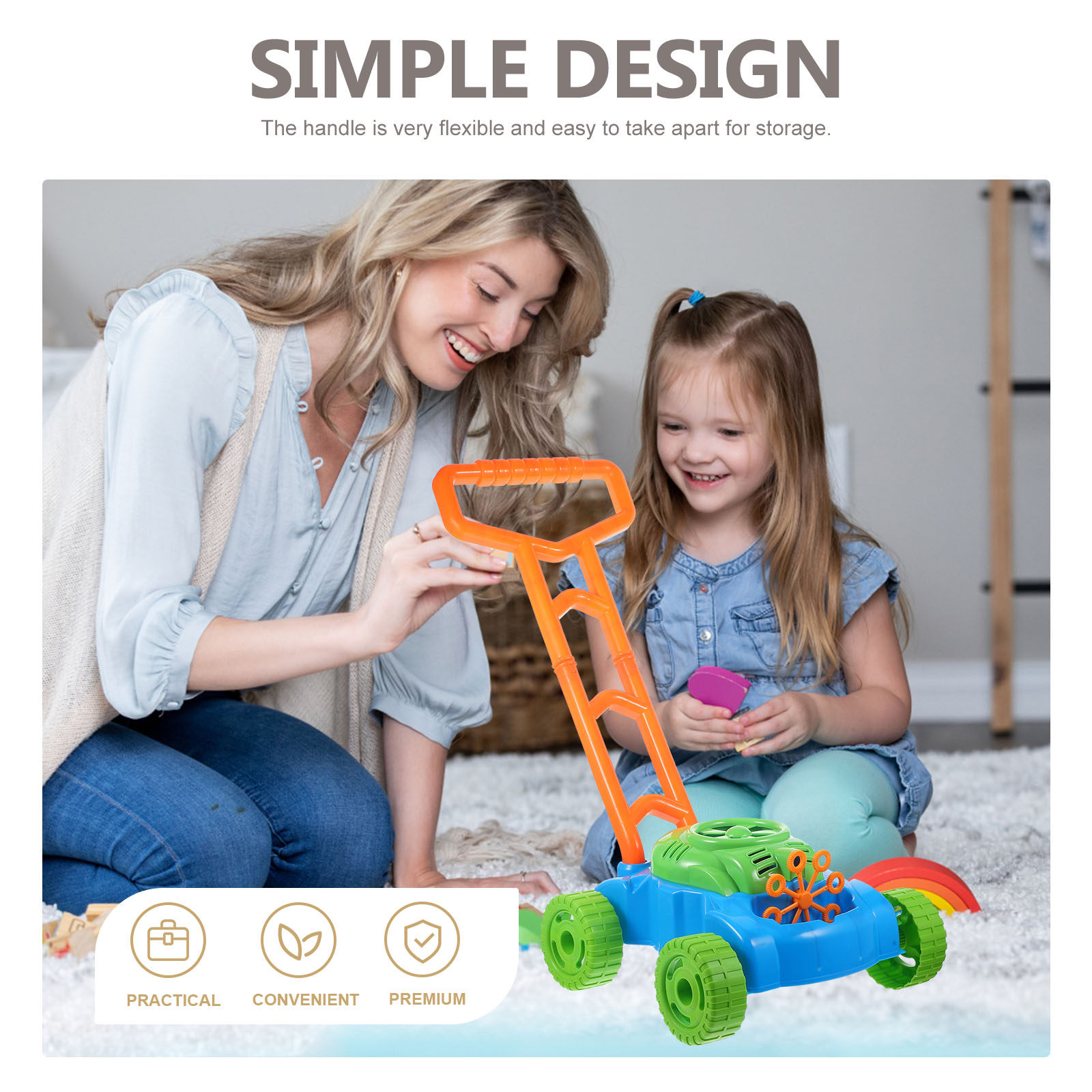 1Pcs Bubble Mower Colorful Pus – обзор и цена Kids Outdoor Lawn Mower